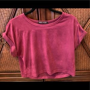 Small Suede Crop Top